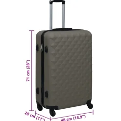 vidaXL hardcase-kuffert ABS antracitgrå