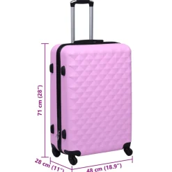 vidaXL hardcase-kuffert ABS pink
