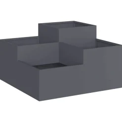 vidaXL Have Blomsterkrukke Antracit 80 x 80 x 48 cm Stål
