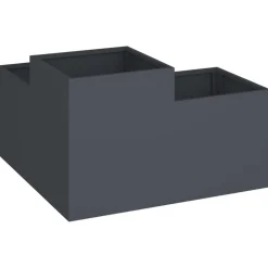 vidaXL Have Blomsterkrukke Antracit 80 x 80 x 48 cm Stål