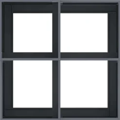 vidaXL Have Blomsterkrukke Antracit 80 x 80 x 48 cm Stål