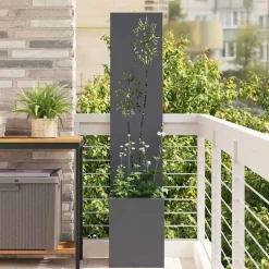 vidaXL Have privatliv skærm Antracit 32 x 150 cm Koldvalset stål