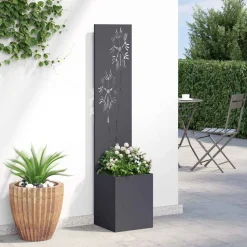 vidaXL Have privatliv skærm Antracit 32 x 150 cm Koldvalset stål