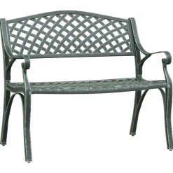 vidaXL havebænk 102 cm støbt aluminium grøn