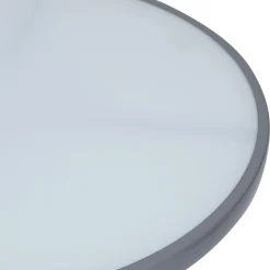 vidaXL havebord 60 cm stål og glas lysegrå