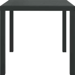 vidaXL havebord WPC aluminium 80 x 80 x 74 cm sort