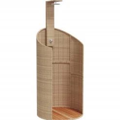 vidaXL havebruser 100x100x241,5 cm polyrattan og akacietræ beige