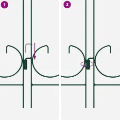 vidaXL Havehegn 5 pcs Grøn Stål