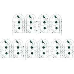 vidaXL Havehegn 5 pcs Grøn Stål
