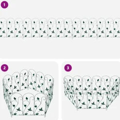 vidaXL Havehegn 5 pcs Grøn Stål