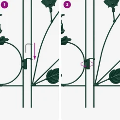 vidaXL Havehegn 5 pcs Grøn Stål
