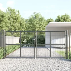 vidaXL havelåge i net antracitgrå 300x125 cm galvaniseret stål