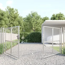 vidaXL havelåge i net sølv 300x125 cm galvaniseret stål