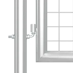 vidaXL havelåge i net sølv 300x125 cm galvaniseret stål