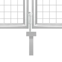 vidaXL havelåge i net sølv 300x125 cm galvaniseret stål