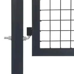 vidaXL havelåge med stolper stål 350x100 cm antracitgrå