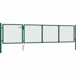 vidaXL havelåge stål 350x75 cm grøn