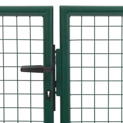 vidaXL havelåge stål 350x75 cm grøn