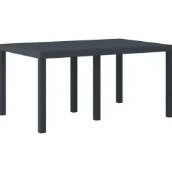 vidaXL Havemøbel Bord Antracit 150 x 100 x 73 cm polyrattan