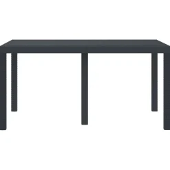 vidaXL Havemøbel Bord Antracit 150 x 100 x 73 cm polyrattan