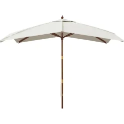 vidaXL haveparasol med træstang 300x300x273 cm sandfarvet