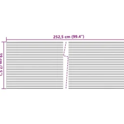 vidaXL haveskærme 10 stk. 252,5x19 cm PVC lysegrå