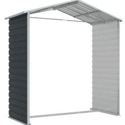 vidaXL haveskur 191x130x198 cm galvaniseret stål antracitgrå