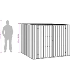 vidaXL haveskur 195x198x159 cm galvaniseret stål grøn