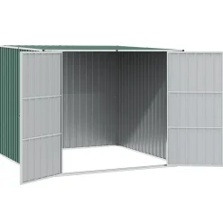 vidaXL haveskur 195x198x159 cm galvaniseret stål grøn