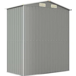 vidaXL haveskur 192x108x223 cm galvaniseret stål lysegrå