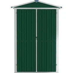 vidaXL haveskur 116x45x175 cm galvaniseret stål grøn