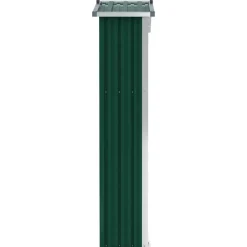 vidaXL haveskur 116x45x175 cm galvaniseret stål grøn