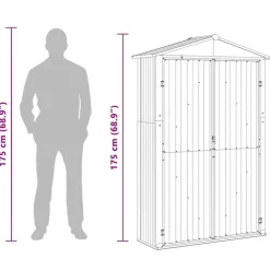 vidaXL haveskur 116x45x175 cm galvaniseret stål grøn