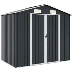 vidaXL haveskur 205x129x183 cm galvaniseret stål antracitgrå