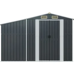 vidaXL haveskur 277x93x179 cm galvaniseret stål antracitgrå