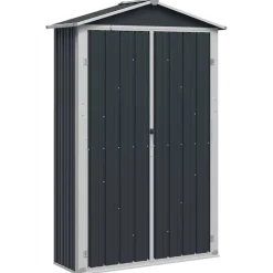 vidaXL haveskur 116x45x175 cm galvaniseret stål antracitgrå