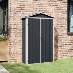 vidaXL haveskur 116x45x175 cm galvaniseret stål antracitgrå