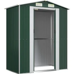 vidaXL haveskur 192x108x223 cm galvaniseret stål grøn
