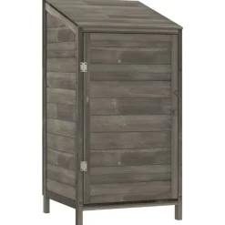 vidaXL haveskur 55x52x112 cm massivt grantræ antracitgrå