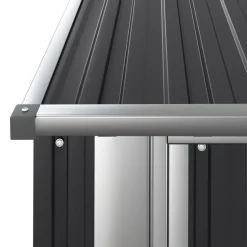 vidaXL haveskur 180,5x97x209,5 galvaniseret stål antracitgrå