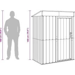 vidaXL Haveskure Antracit 137 x 81 x 180 cm Metal