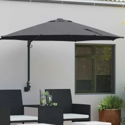 vidaXL Havesol Antracit 248 x 248 x 148 cm Polyester og Stål