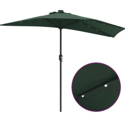 vidaXL Havesol Grøn 294 x 150 x 224 cm Polyester og Stål
