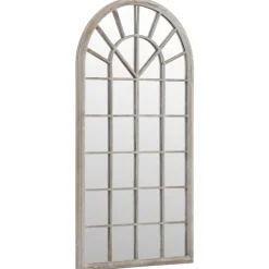 vidaXL havespejl 90x45 cm jern sandfarvet