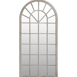 vidaXL havespejl 90x45 cm jern sandfarvet
