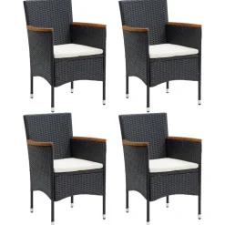 vidaXL havestole 4 stk. polyrattan sort