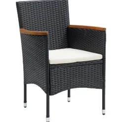 vidaXL havestole 4 stk. polyrattan sort