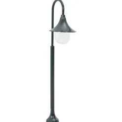 vidaXL havestolpelampe E27 120 cm aluminium mørkegrøn