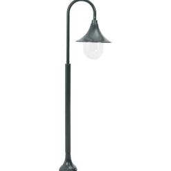 vidaXL havestolpelampe E27 120 cm aluminium mørkegrøn