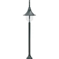 vidaXL havestolpelampe E27 120 cm aluminium mørkegrøn